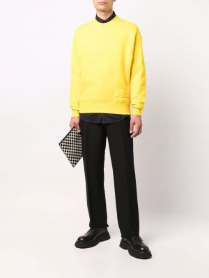 Sweatshirt mit rundem ausschnitt Ami Paris gelb