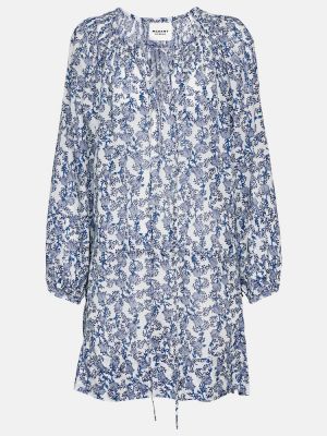 Mini vestido de algodón Marant Etoile azul