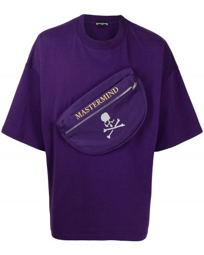Camiseta con cremallera con bolsillos Mastermind World violeta