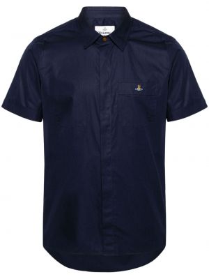 Памучна риза Vivienne Westwood синьо