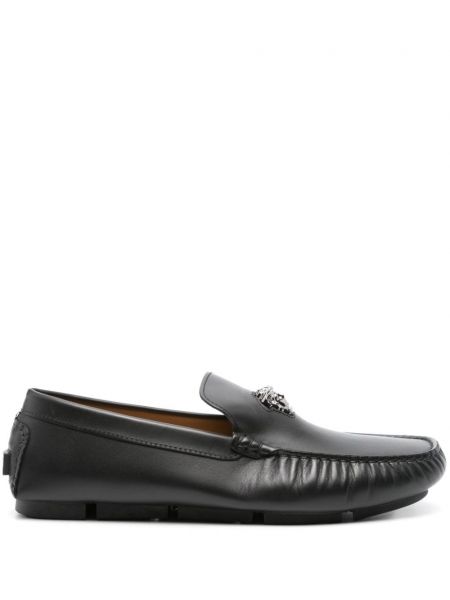 Læder loafers Versace sort