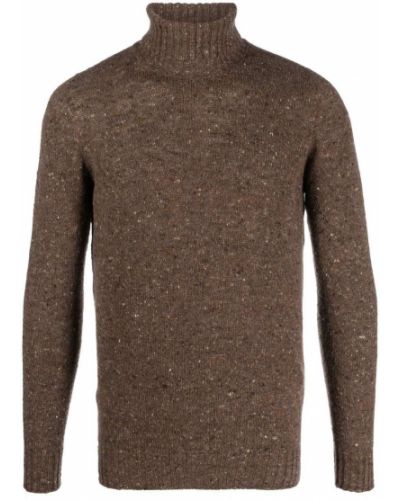 Pull col roulé en tricot col roulé Drumohr marron