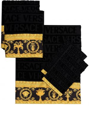 Bademantel Versace schwarz