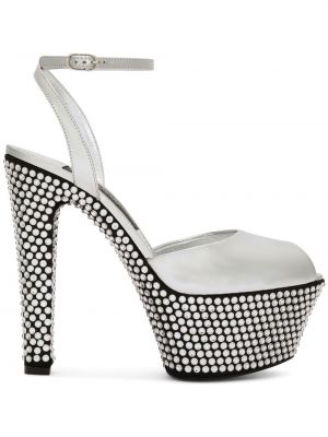 Sandale cu platformă Dolce & Gabbana argintiu