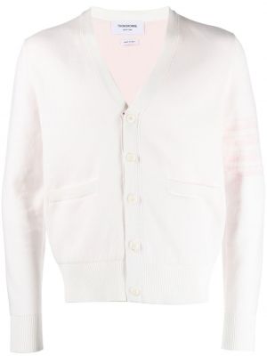 Cardigan med v-ringning Thom Browne vit