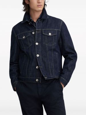 Kurtka jeansowa bawełniana Brunello Cucinelli niebieska