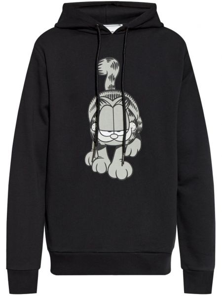 Baskılı pamuklu hoodie Iceberg siyah