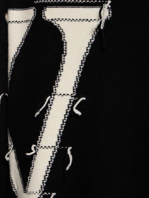 Vlnený sveter Off-white čierna