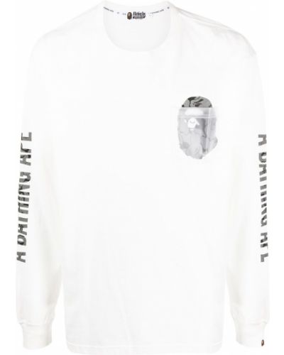 T-shirt med fickor A Bathing Ape® vit