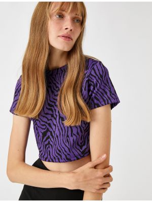 Priliehavé tričko Koton fialová