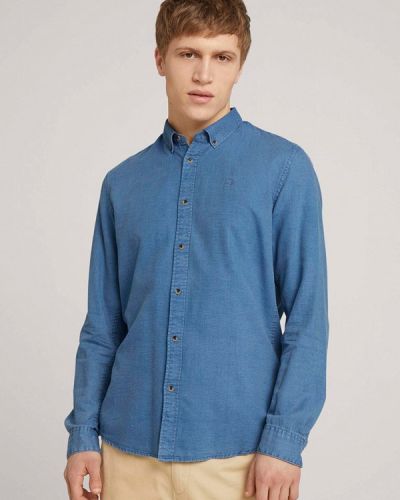 Джинсовая рубашка Tom Tailor Denim, голубой