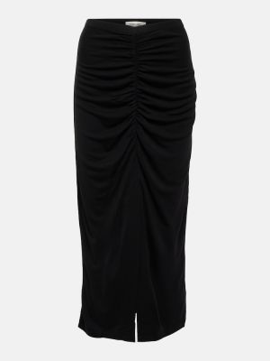 Vlnená midi sukňa Diane Von Furstenberg čierna