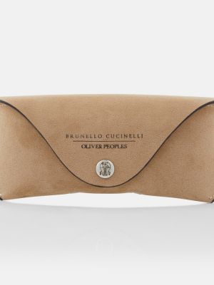 Sluneční brýle Brunello Cucinelli hnědé
