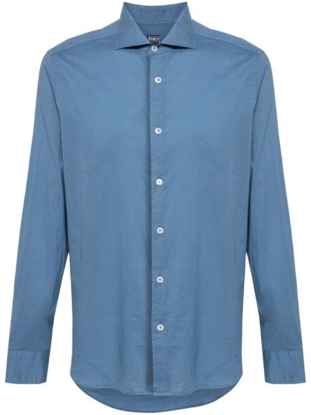 Bombažna srajca Fedeli modra