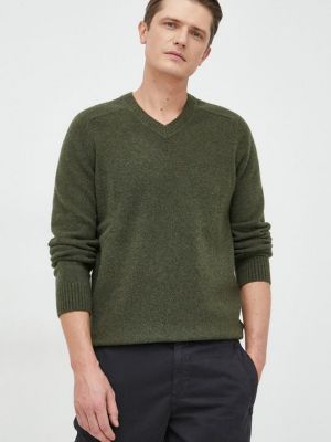 Шерстяной свитер Gap зеленый