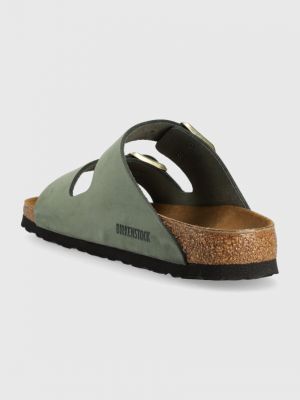 Kožené pantofle Birkenstock zelené
