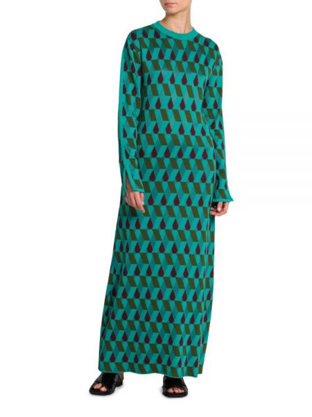 Платье макси с длинными рукавами Edition 31 La Doublej, Green Multicolor
