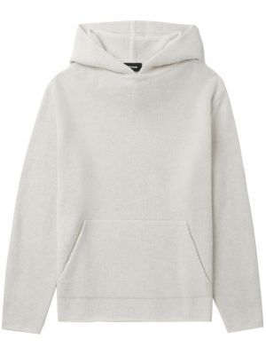 Strick hoodie mit stickerei We11done weiß