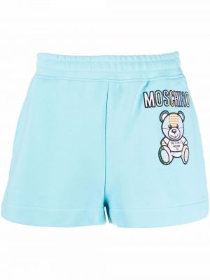 Bomull shorts Moschino blå