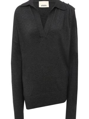 Шерстяной пуловер из вискозы Isabel Marant серый