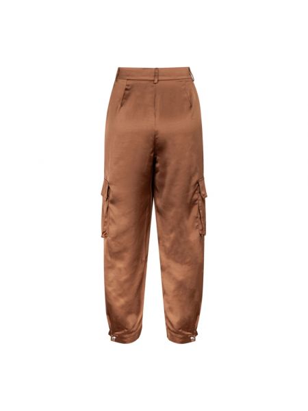 Pantalones cargo de raso Nenette marrón