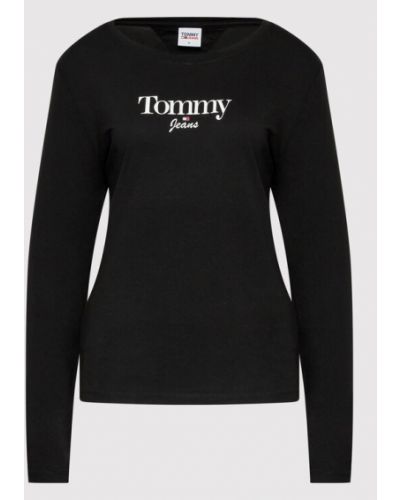 Tommy Jeans Halenka Essential Logo DW0DW13697 Černá Slim Fit
