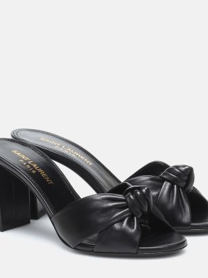 Sandalias de cuero Saint Laurent negro