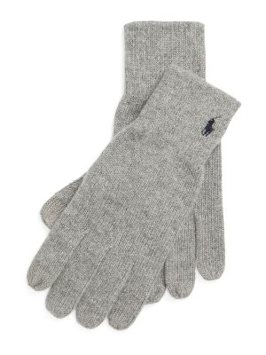 Меланжирани ръкавици Polo Ralph Lauren сиво