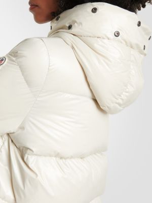Páperová bunda s kapucňou Moncler biela
