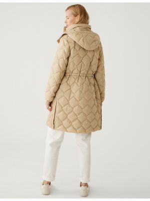 Kabát s perím Marks & Spencer béžová