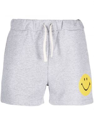 Shorts de sport en coton à imprimé Joshua Sanders gris
