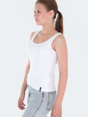 Slim fit tričko Slazenger bílé