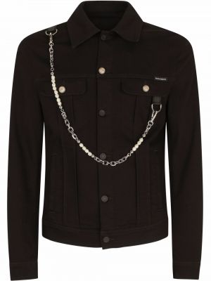 Denim jakna Dolce & Gabbana črna