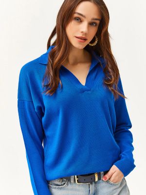 Polo marškinėliai Olalook mėlyna