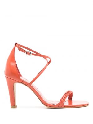 Pletené kožené sandále Sarah Chofakian oranžová