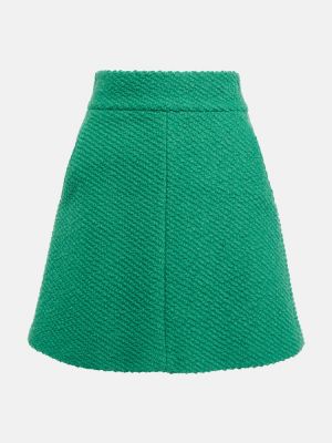 Μάλλινη φούστα mini Redvalentino πράσινο