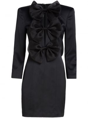 Sukienka długa z kokardką Karl Lagerfeld czarna
