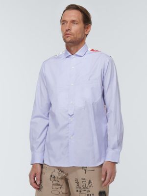 Ριγέ βαμβακερό πουκάμισο με σχέδιο Junya Watanabe
