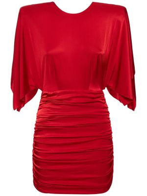 Мини рокля от джърси Alexandre Vauthier червено