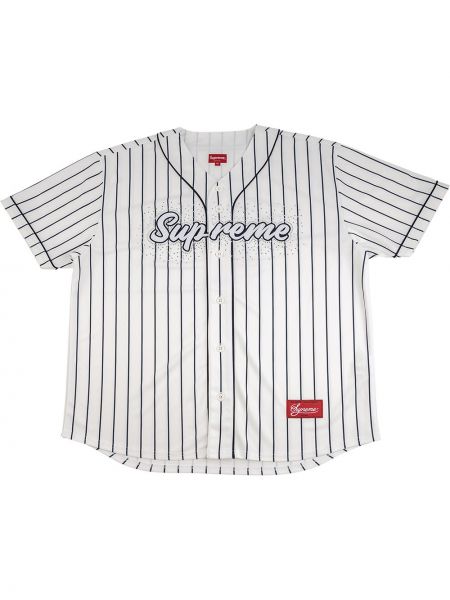Бейсбольная рубашка Supreme, белая