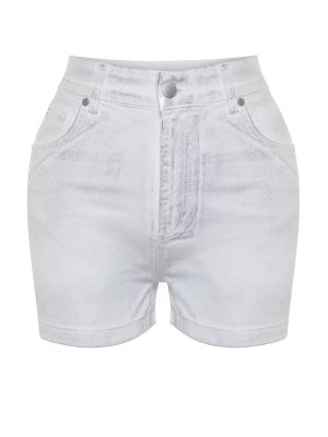 Bermuda kratke hlače s printom Trendyol bijela