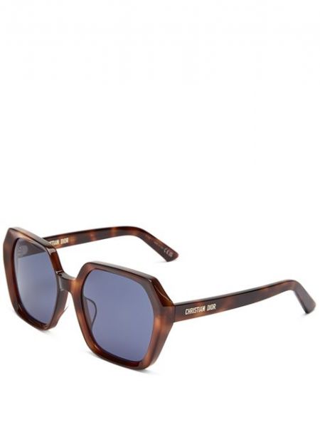 Очки солнцезащитные с геометрическим узором Dior коричневые