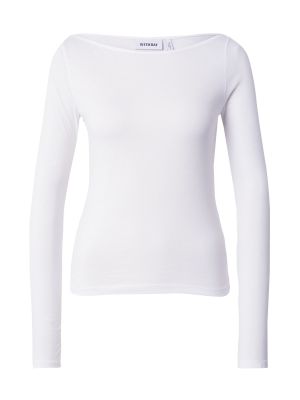 Marškinėliai ilgomis rankovėmis Weekday balta