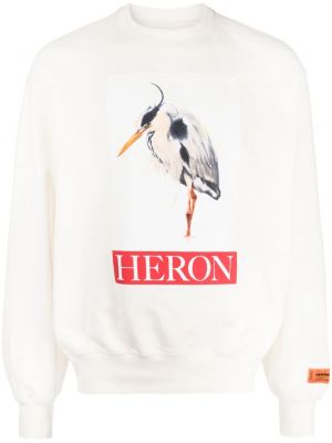 Raštuotas medvilninis džemperis Heron Preston balta