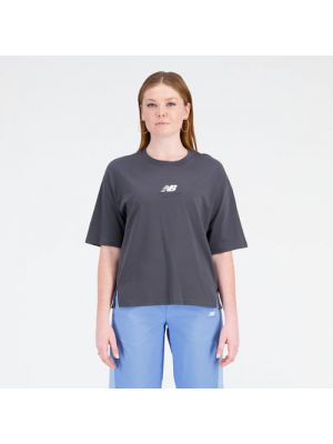 T-shirt en coton en jersey New Balance noir