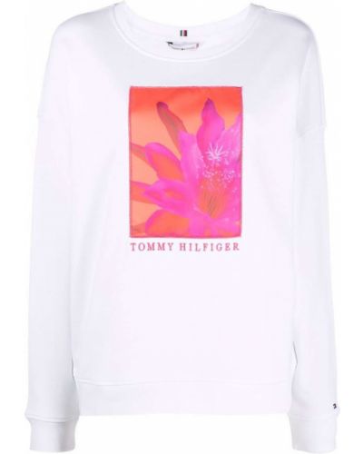 Geblümt sweatshirt mit print mit rundem ausschnitt Tommy Hilfiger