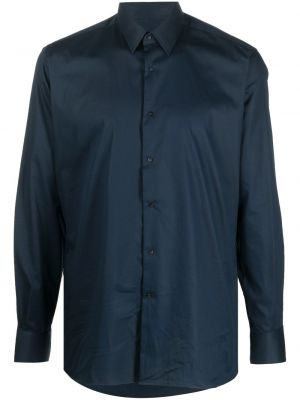 Памучна риза Karl Lagerfeld синьо