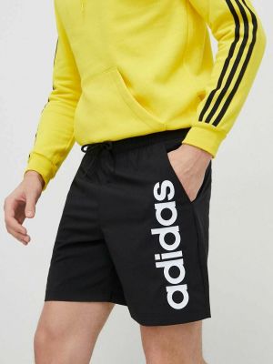 Poliészter rövidnadrág Adidas - fekete