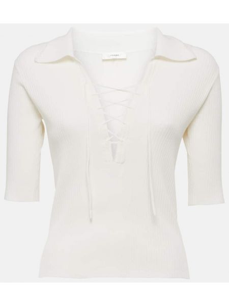 Jersey de punto de tela jersey Frame blanco