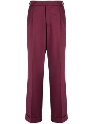 Rovné kalhoty z peří Pt Torino červené